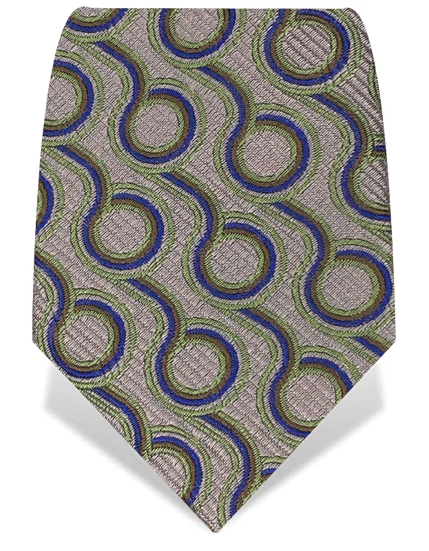 high-end silk necktie designs for weddings-Silver & Green Bootin' Tie