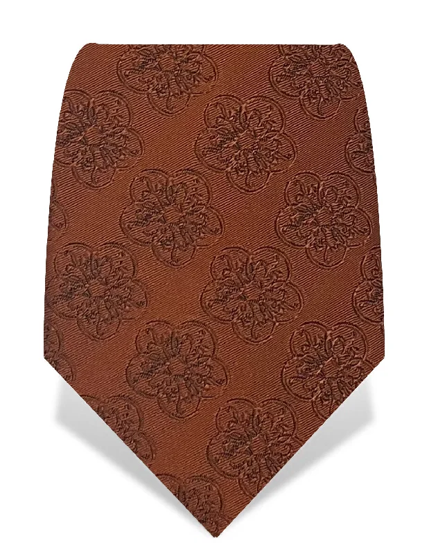 trendy silk necktie styles for office wear-Orange GB Logo Tie