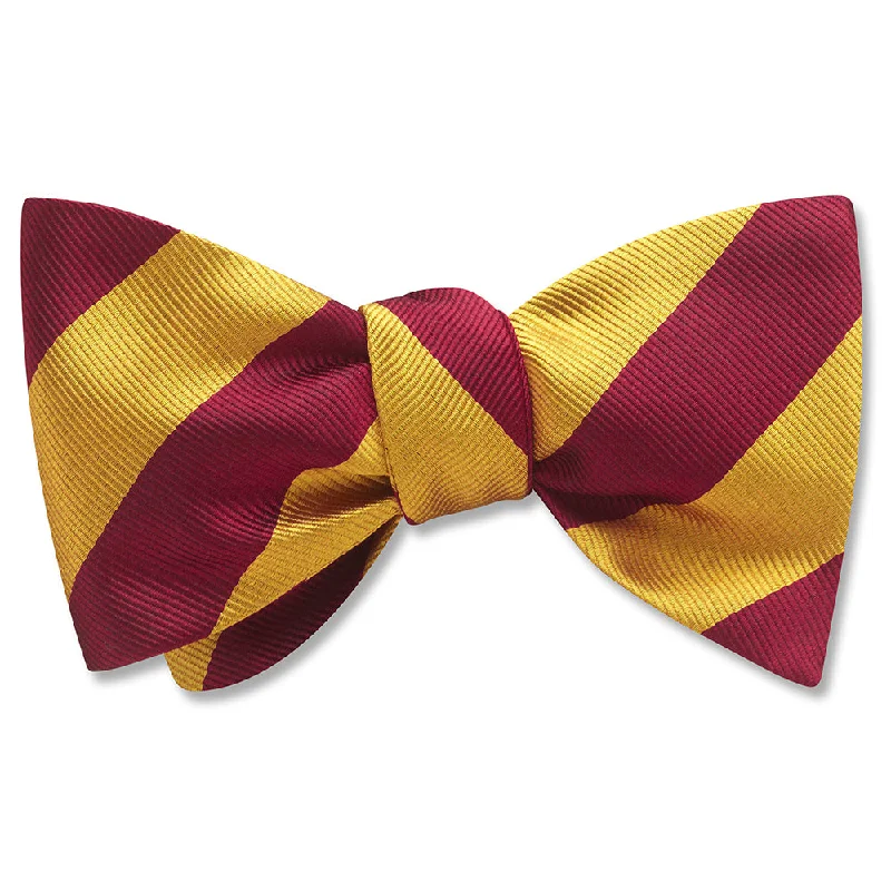 silk necktie designs for professional wear-Academy Gold/Maroon - bow ties