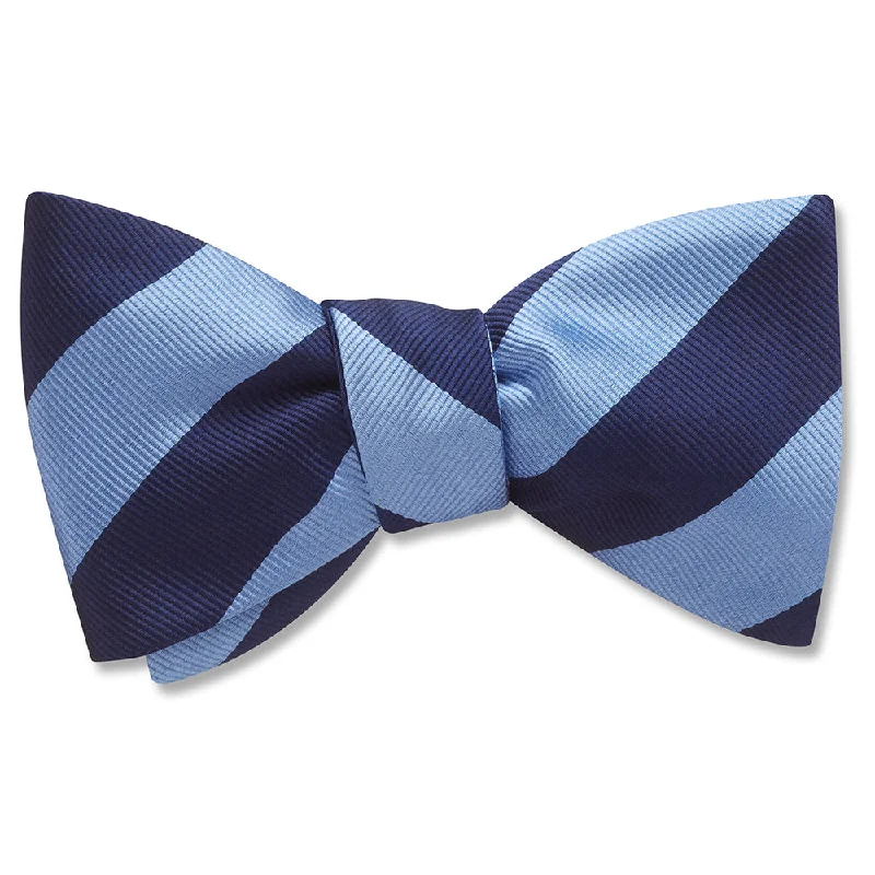 silk ties for formal office events-Academy Navy/Blue - bow ties