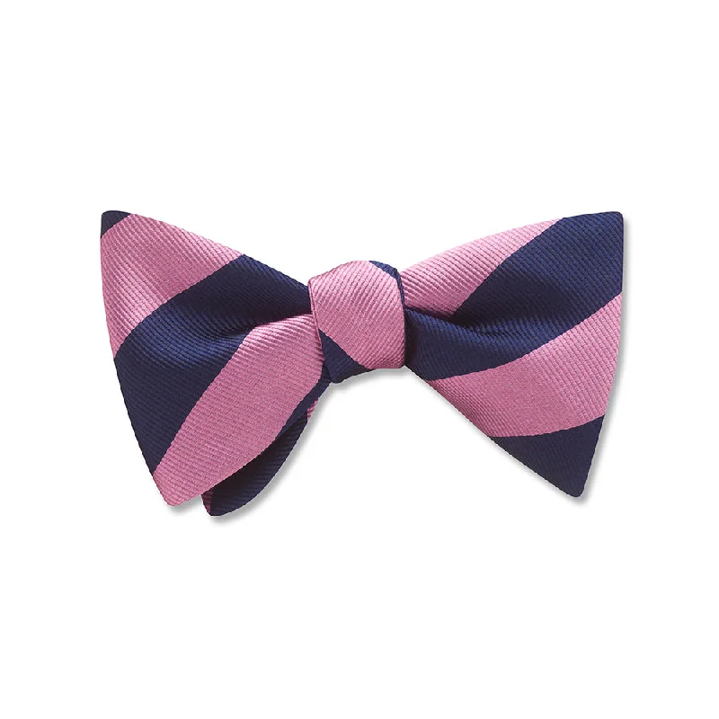 elegant silk necktie colors for weddings-Academy Pink/Navy - Kids' Bow Ties