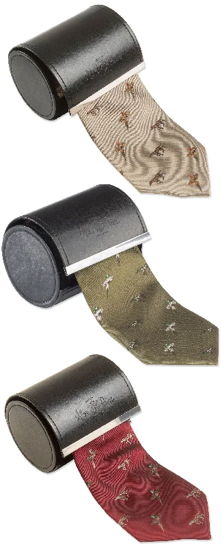 unique wedding necktie colors for men-Alan Paine Ripon Silk Tie | Birds and Dogs