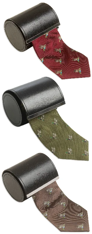 classic silk necktie sets for business wear-Alan Paine Ripon Silk Tie | Ducks