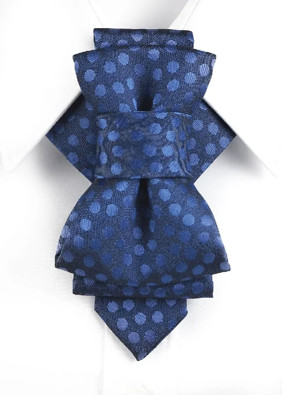 unique wedding necktie patterns for men-BOW TIE "BLUE CHAMPAGNE"