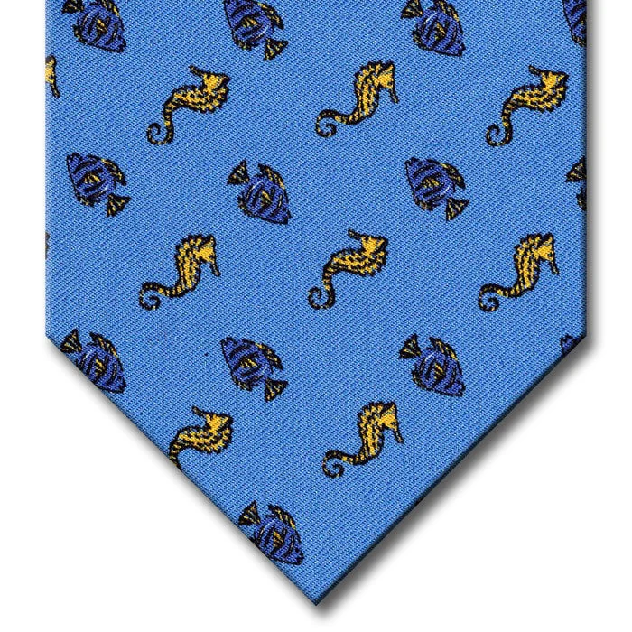 modern wedding silk tie sets-Blue Novelty Tie