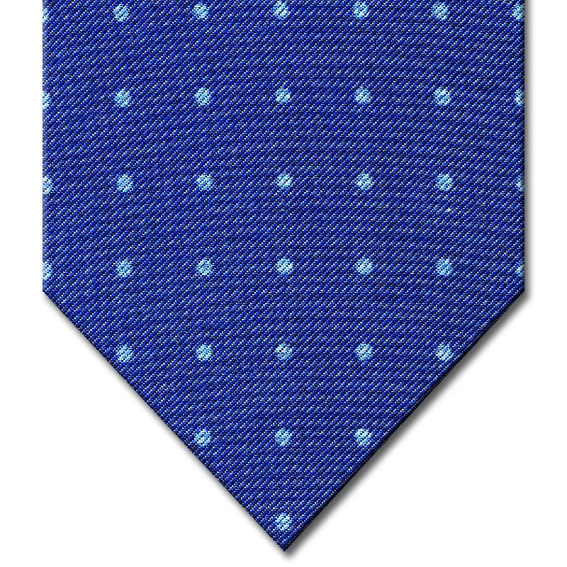 unique business silk necktie designs-Blue with Light Blue Dot Pattern Tie