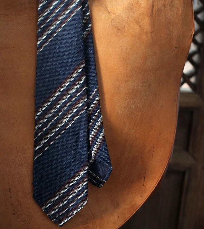 business silk necktie designs for weddings-Bryceland's x Sevenfold Silk Grenadine Striped Tie 30241