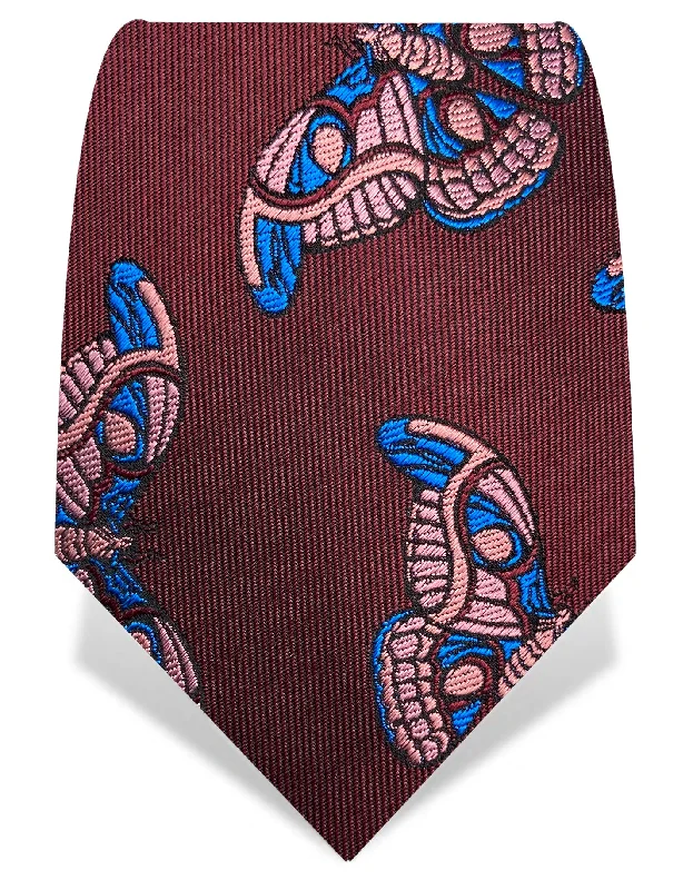 best office silk necktie designs for men-Burgundy Moth Tie