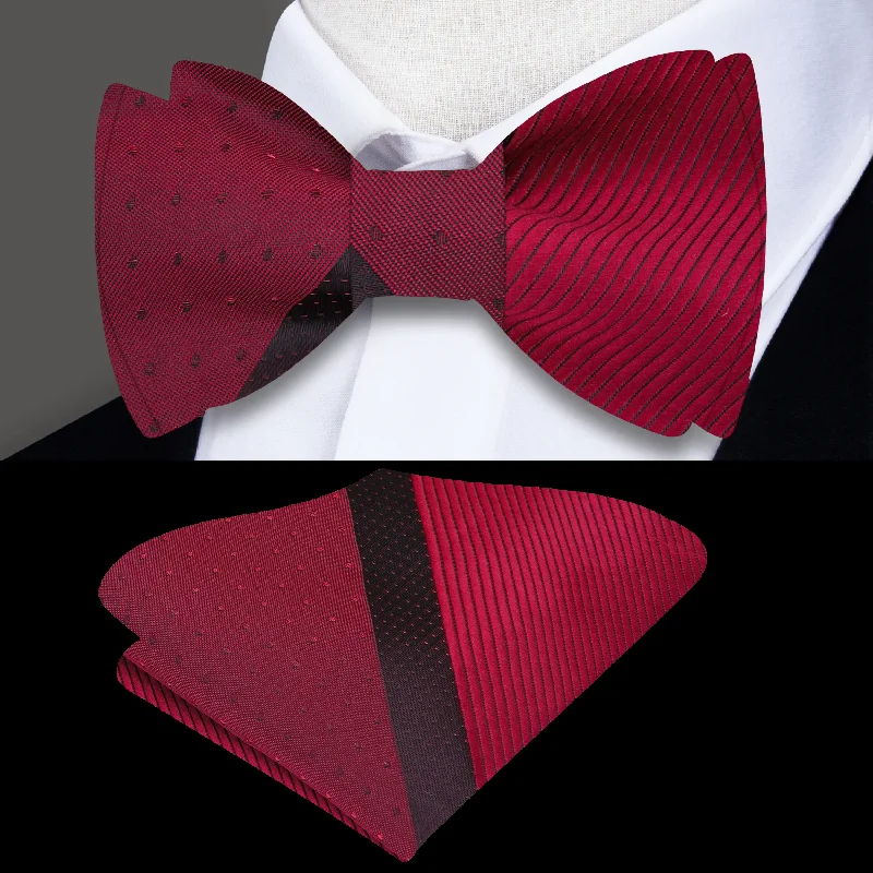 luxury silk necktie options for wedding parties-Adagio Self-Tie Bow Tie