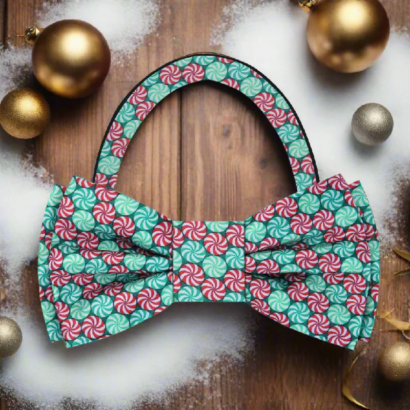 business silk necktie options for men-Christmas Candy Bow Tie