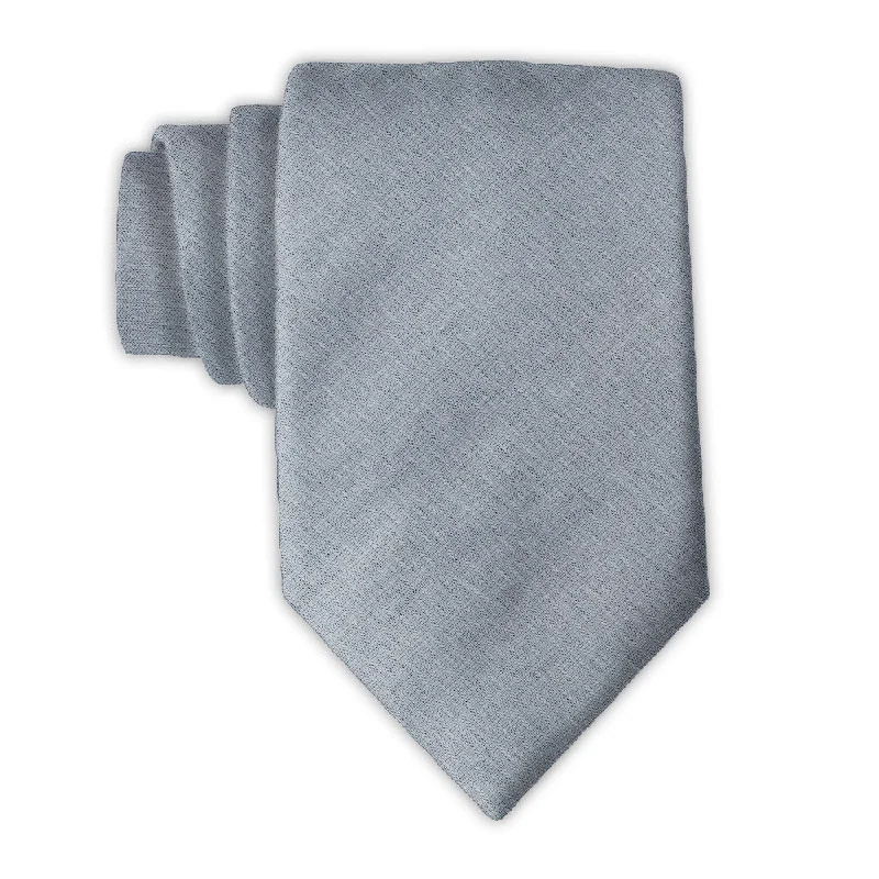 slim silk wedding necktie options-Colinette Grey - Neckties