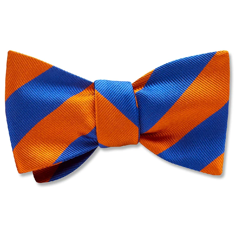 trendy silk necktie ideas for business wear-Collegiate Blue and Orange - bow ties