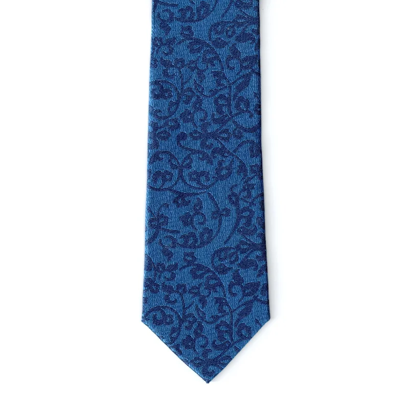 fashionable wedding silk necktie ideas-CSO Filigree Tie, Navy