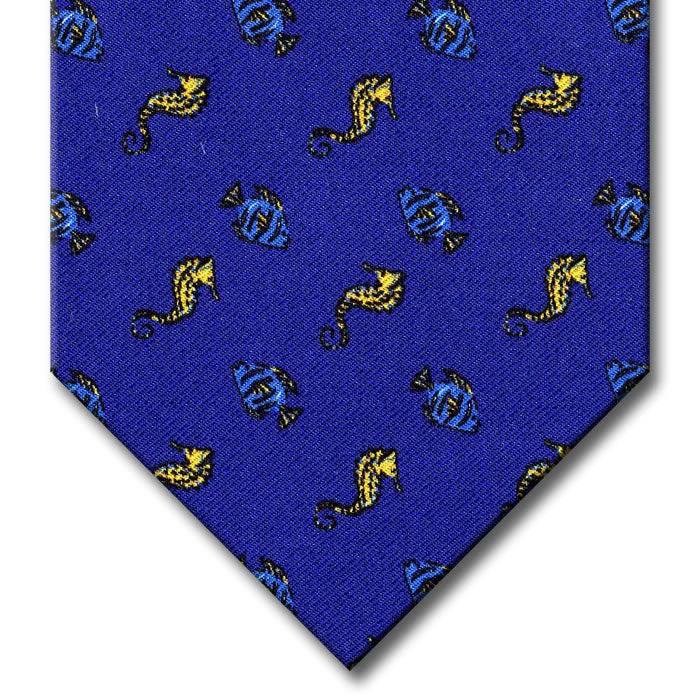 premium business silk tie sets-Dark Blue Novelty Tie