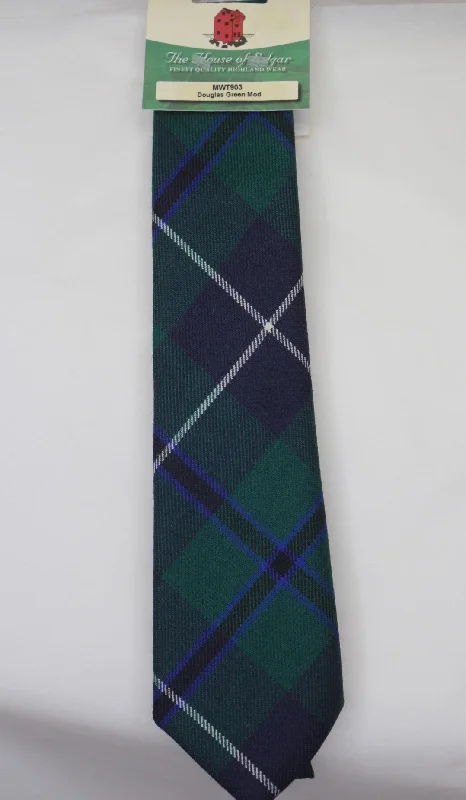 trendy silk necktie designs for weddings-Douglas Modern Tartan Tie - House of Edgar weavers