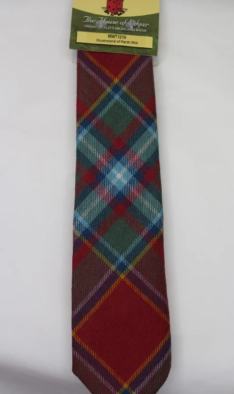 silk necktie options for office meetings-Drummond of Perth Muted Tartan Tie