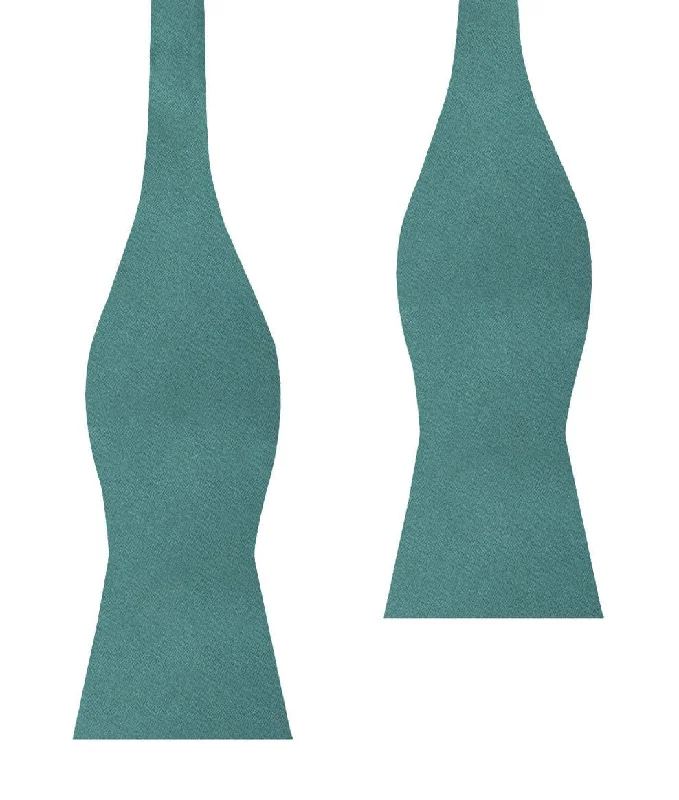 stylish business silk tie designs-Dusty Jade Green Satin Self Bow Tie