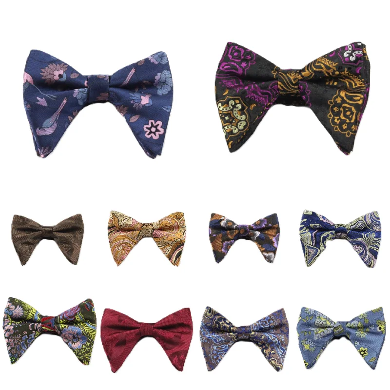 fashionable silk necktie sets for business wear-Elephant Ear Bowtie Mix Floral Grab Bag 10 for $200