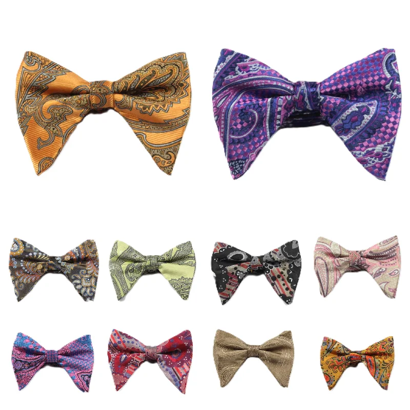 designer necktie sets for business meetings-Elephant Ear Bowtie Mix Paisley Grab Bag 10 for $200