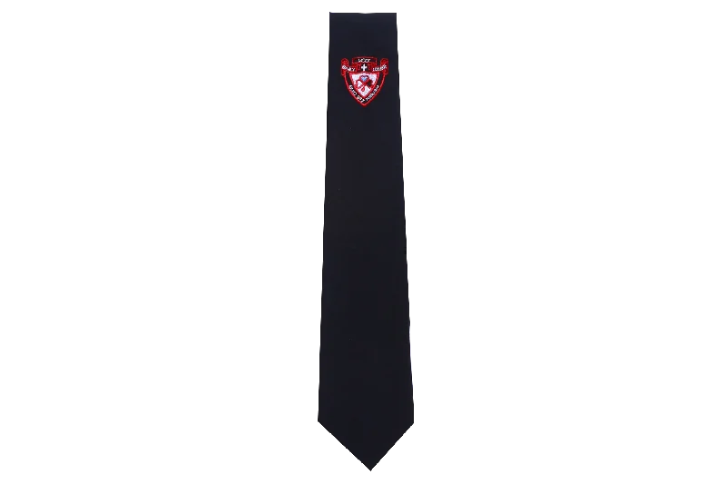 vibrant silk necktie options for business wear-Embroidered Tie - Holy Family College Matric