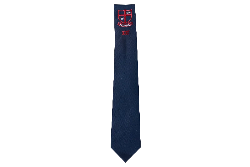 classic silk necktie patterns for weddings-Embroidered Tie - Rossburgh Matric