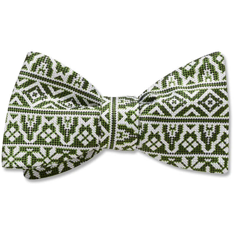 high-end silk necktie designs for weddings-Evergreen - bow ties