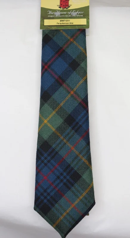 high-end silk necktie designs for office wear-Farquharson Muted Tartan Tie