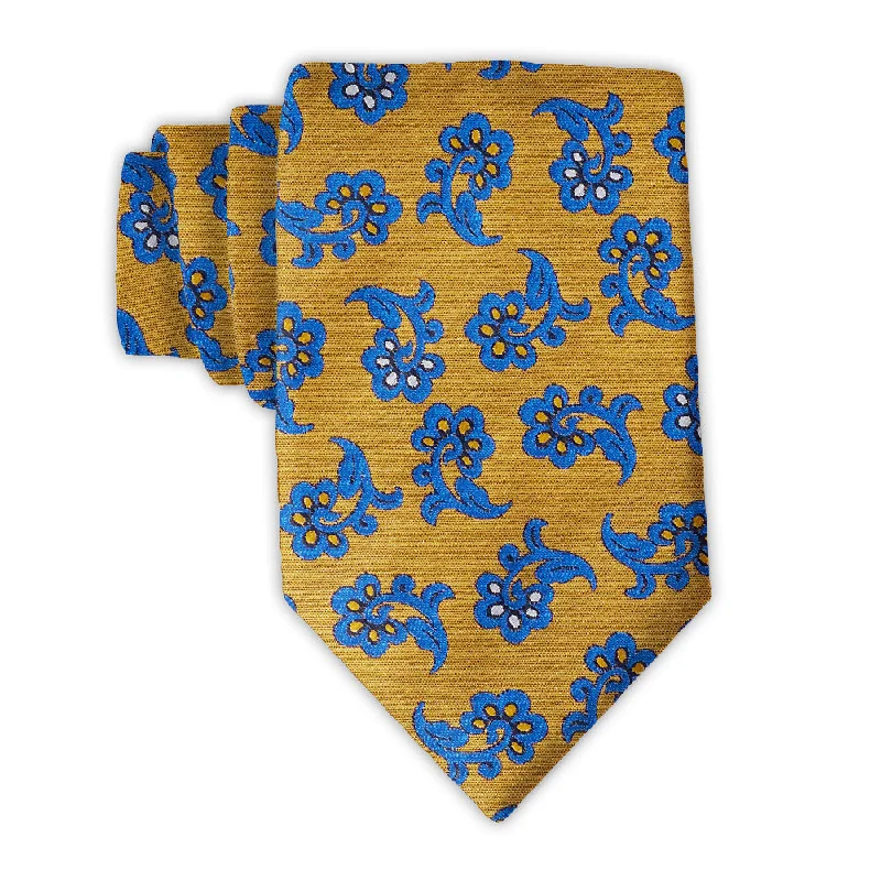 modern silk necktie designs for business-Florista Gold - Neckties