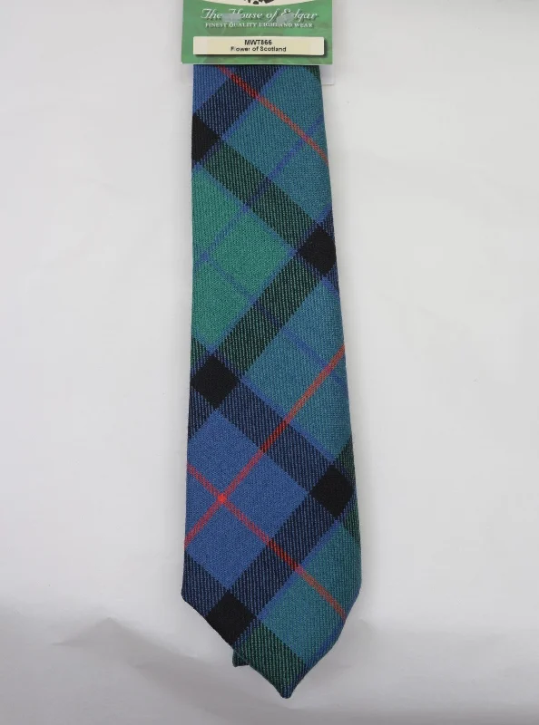 silk necktie combinations for wedding parties-Flower of Scotland Tartan Tie