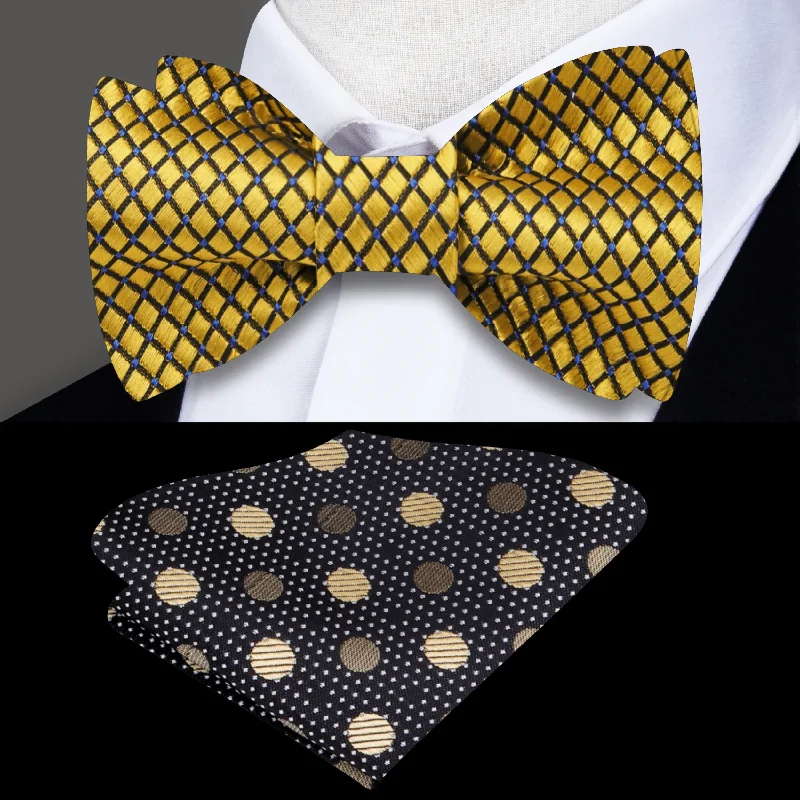 unique silk necktie styles for weddings-Gold Standard Bow Tie