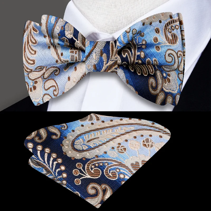 stylish silk bow ties for professional wear-Canyon Paisley Bow Tie