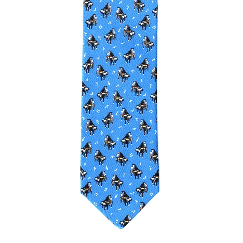 elegant wedding necktie designs for men-Grand Pianos Tie