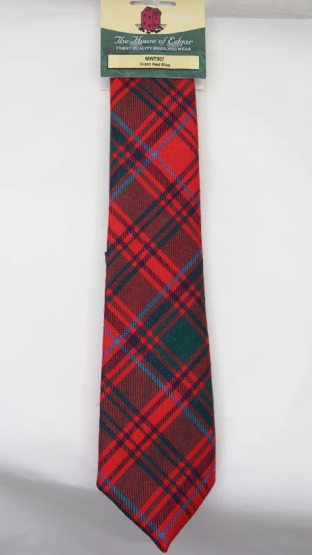 stylish silk necktie ideas for office meetings-Grant Modern Red Tartan Tie