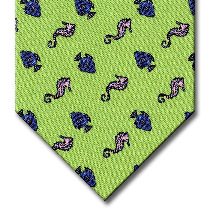 luxurious wedding necktie ideas for men-Green Novelty Tie