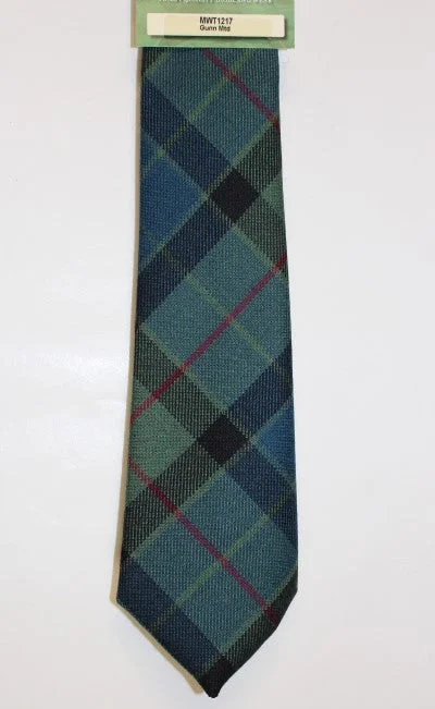 vibrant silk necktie patterns for business wear-Gunn Muted Tartan Tie