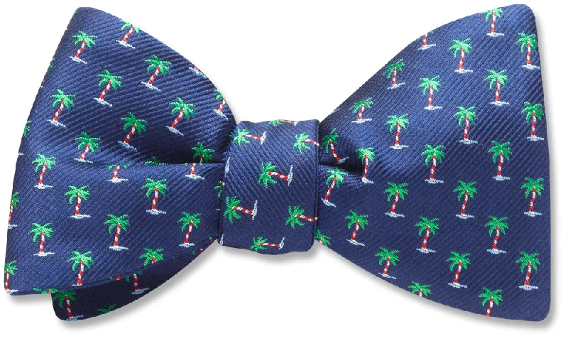 elegant silk necktie packs for office wear-Holiday Palms - bow ties