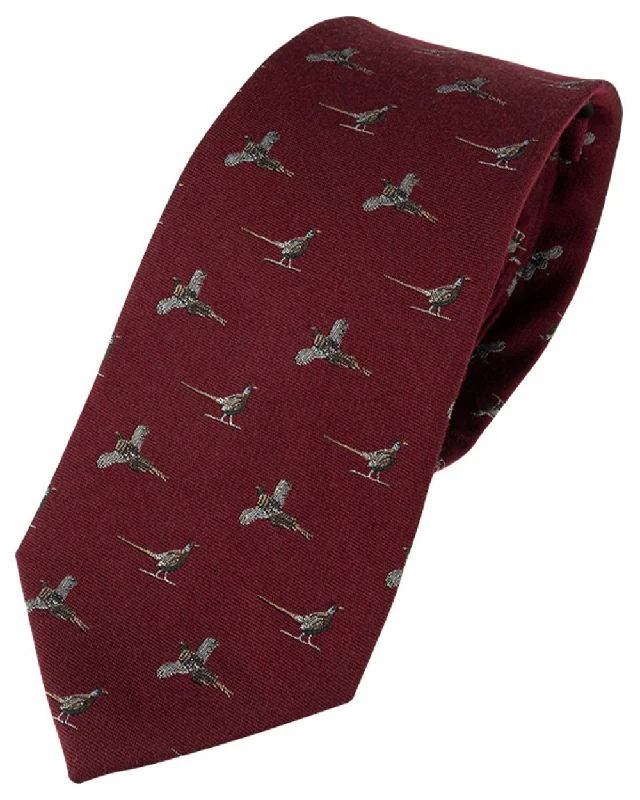 business silk bow ties for formal events-Jack Pyke Silk Tie Pheasant