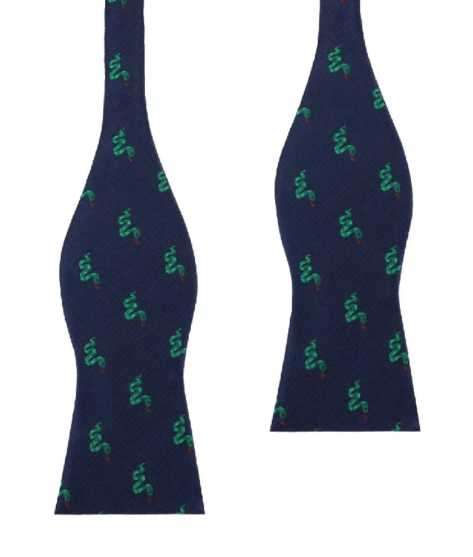 vibrant necktie options for office wear-Jelly Snake Self Bow Tie