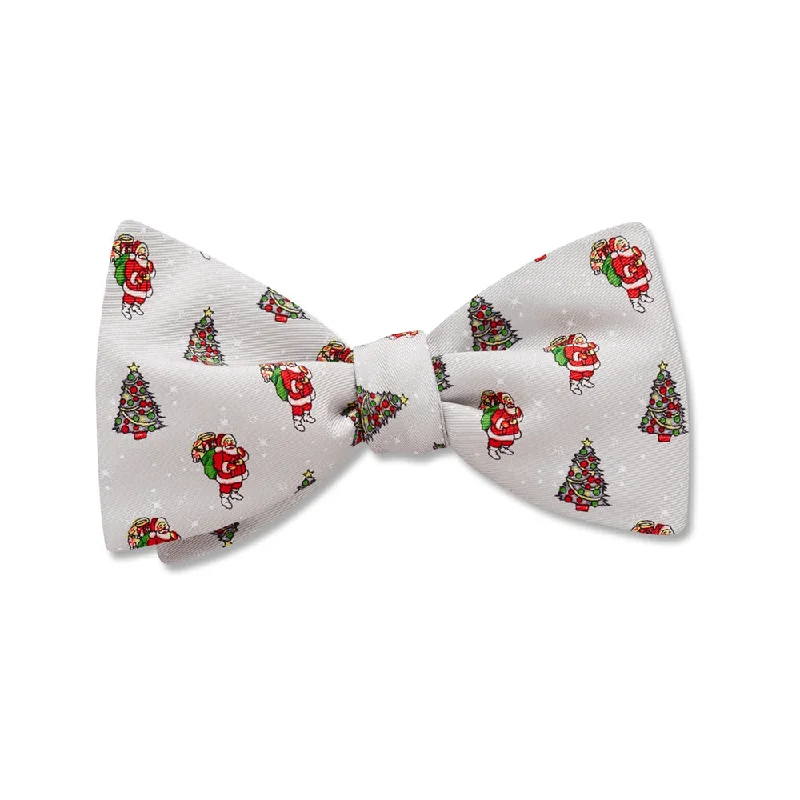 designer necktie sets for business meetings-Kringle Silver - Kids' Bow Ties