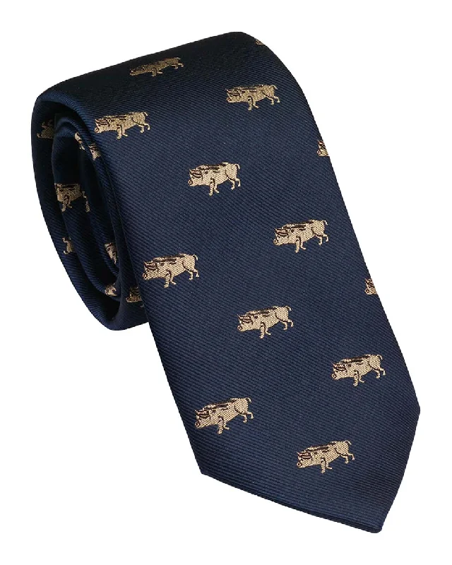 modern silk tie styles for weddings-Laksen Wild Boar Tie