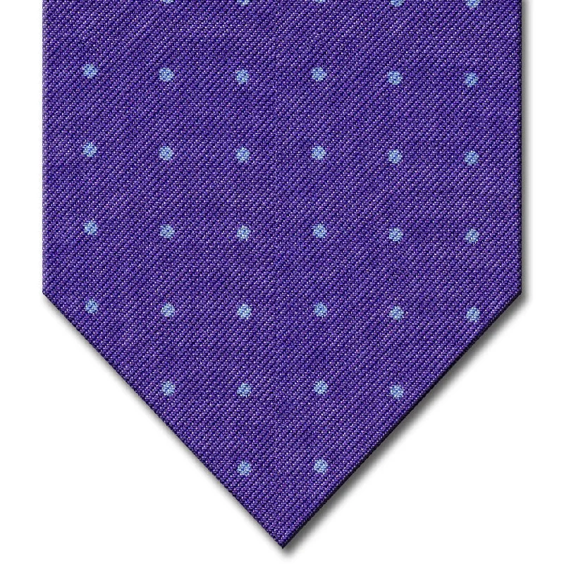 vibrant silk necktie combinations for weddings-Lavender with White Dot Pattern Tie