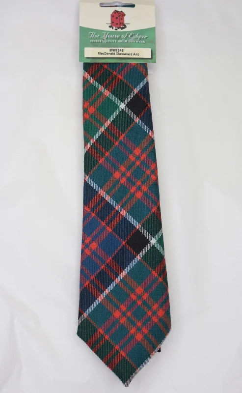 modern wedding silk tie sets-MacDonald of Clanranald Ancient Tartan Tie