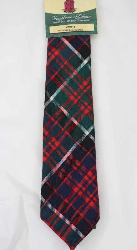 affordable wedding necktie colors for men-MacDonald of Clanranald Modern Tartan Tie