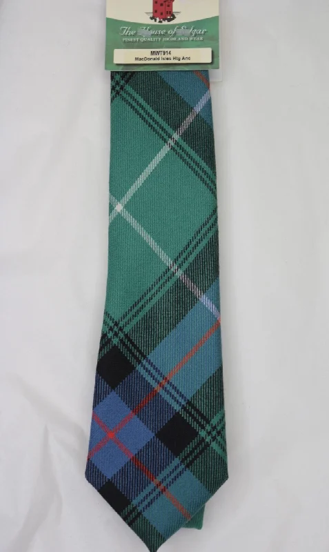 elegant silk necktie colors for weddings-MacDonald of the Isles Ancient Hunting Tartan Tie