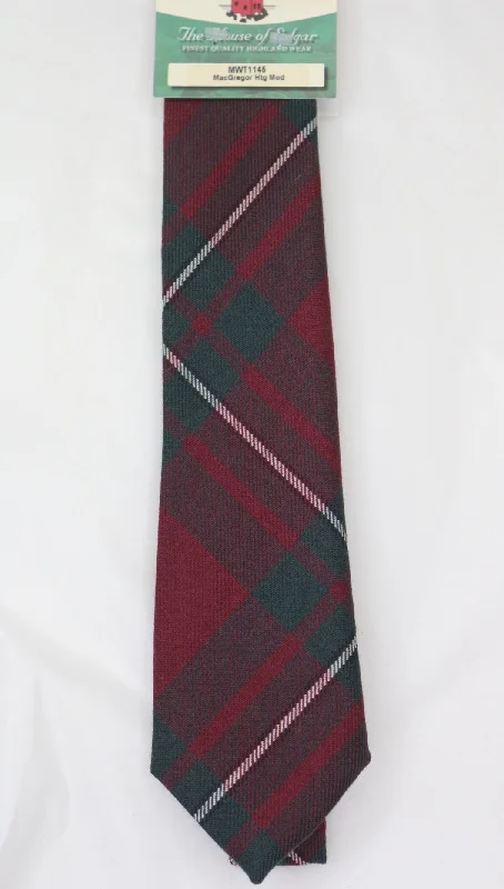 luxurious silk ties for wedding parties-MacGregor Modern Hunting Tartan Tie