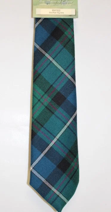 high-quality silk necktie designs for weddings-MacRae Hunting Ancient Tartan Tie - House of Edgar weavers