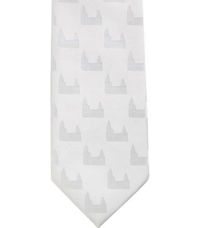 slim silk necktie combinations for weddings-Manti Utah Temple Tie - Standard Width