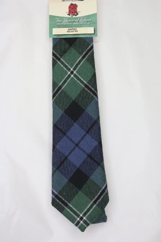 slim-fit silk neckties for office wear-Melville Muted Tartan Tie