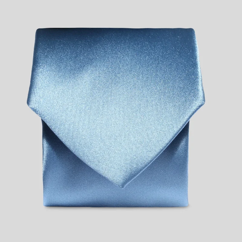 best office silk necktie designs for men-Mens airforce Blue Satin Tie