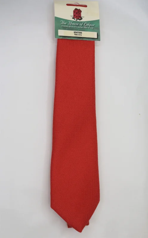 luxury silk necktie designs for office wear-Mens House of Edgar Woollen Tie - Ancient Red